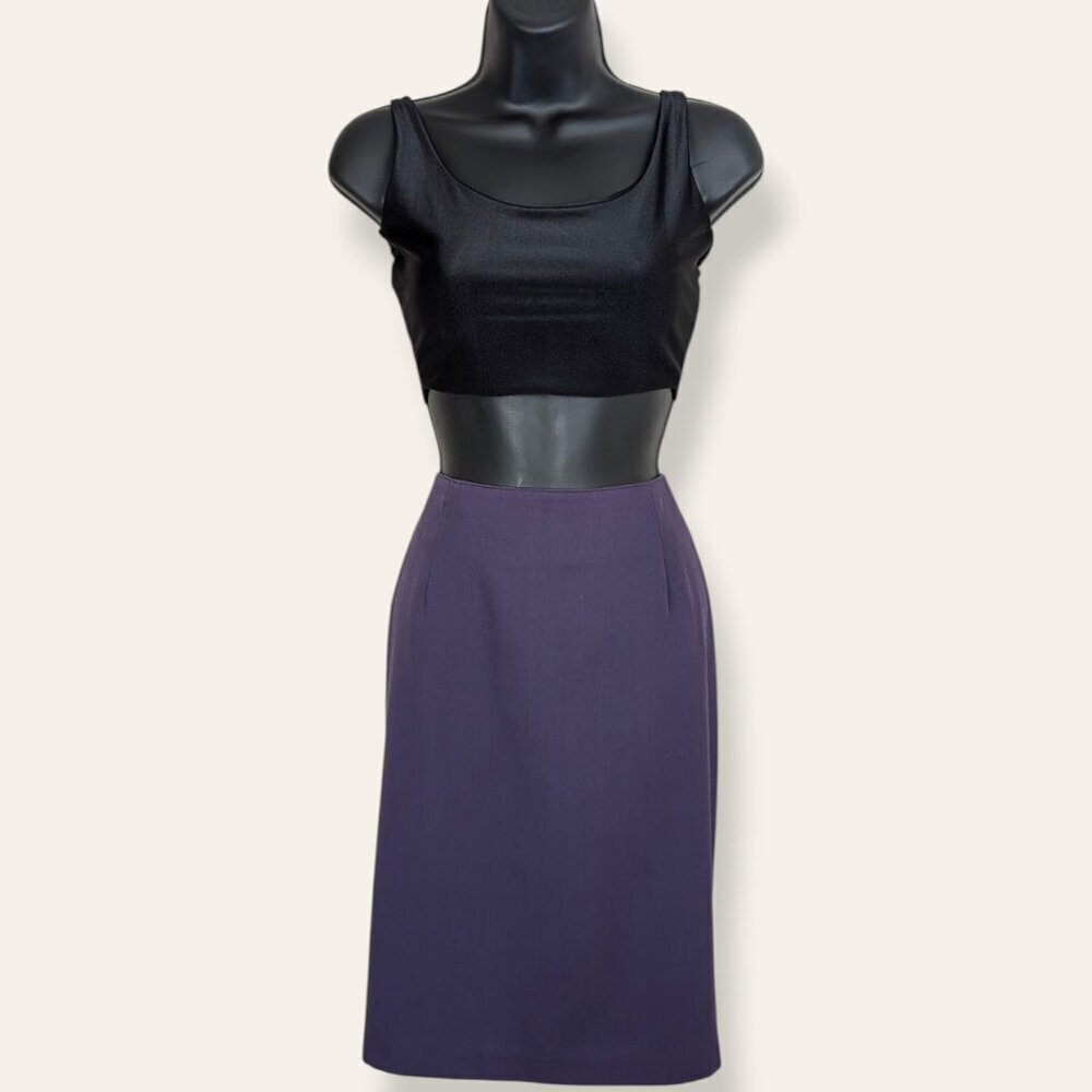 V. Pariscope Purple Pencil Skirt - Picture 2 of 8